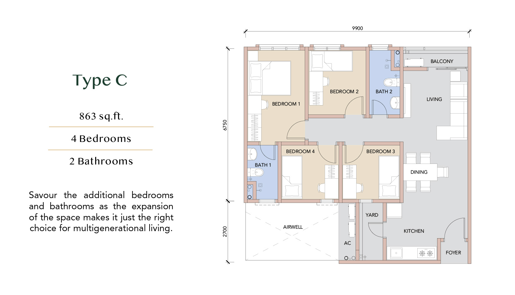 floor plan type c Melati Ehsan,Selayang,Selangor,Bayu Selayang Heights,Condominium,Apartment,Residence,Malaysia,Development,Property,Real Estate,Selayang Heights,Kuala Lumpur,Homes