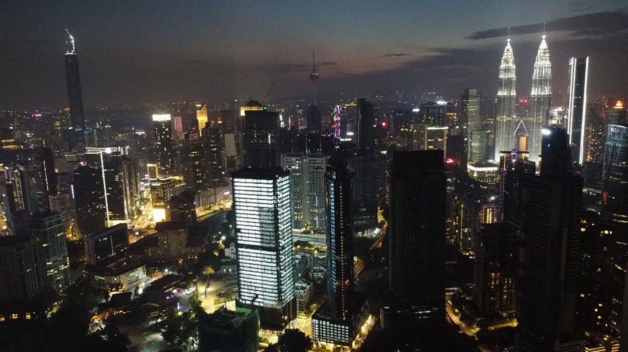 plaza conlay night view klcc